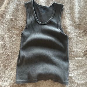 grey-ish blue, Brandy Melville ripped tank top